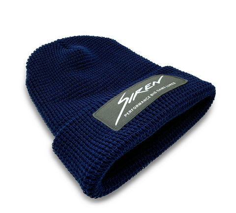 Siren Waffle Knit Beanie: Navy